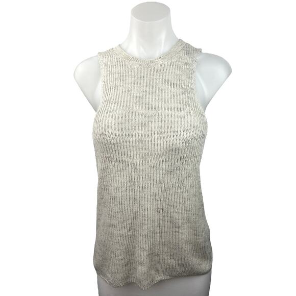 Silence + Noise Gray Knit Sleeveless Crew Neck Cozt Pullover Sweater Top Size XS - Picture 1 of 4
